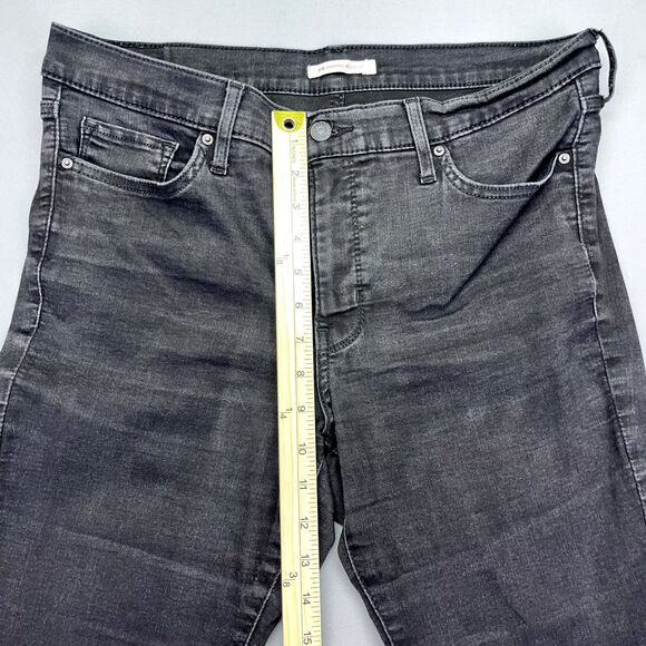 Levi's 315 Jeans Size 32 (W34 L30) Womens Shaping‎ Bootcut Black Denim - Picture 4 of 16